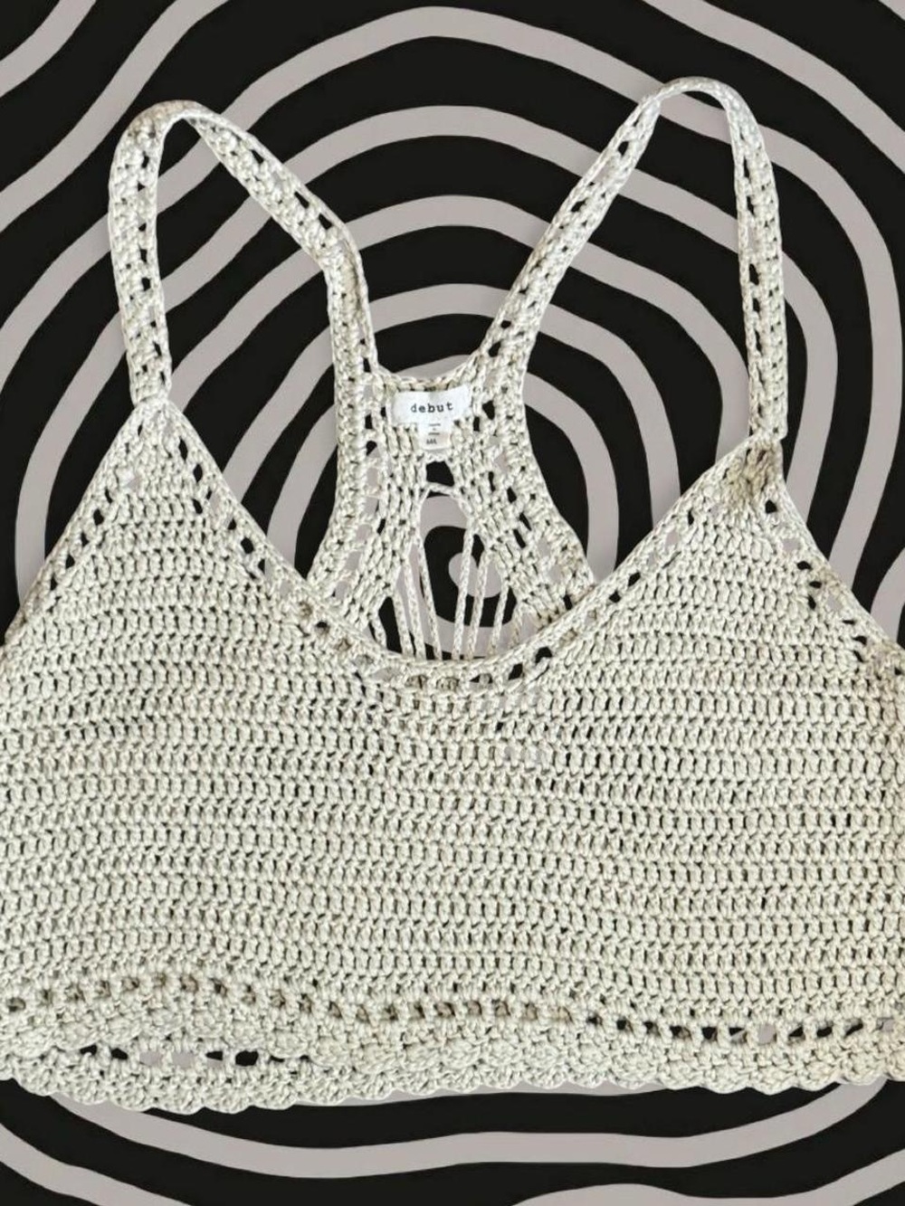 debut Cream Crochet Camisole Bralette
